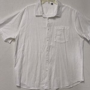 Design In Italy Men's White Short-Sleeve Button-Down Shirt with Chest Pocket